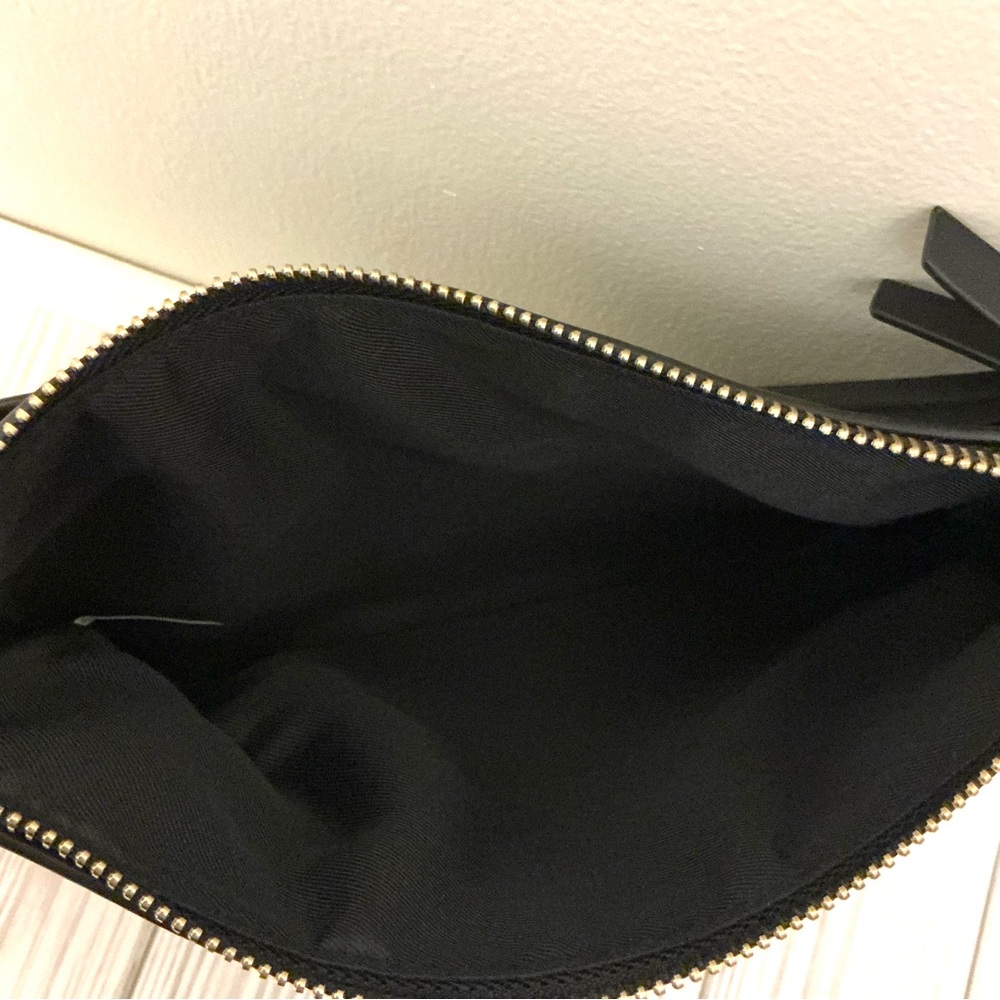 Nine West Black Wristlet / Clutch with Gold Accents - Picture 4 of 5
